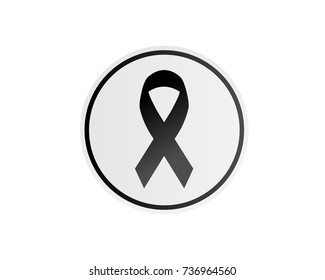 Black Bow isolated on white background vector