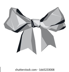 black bow on white background