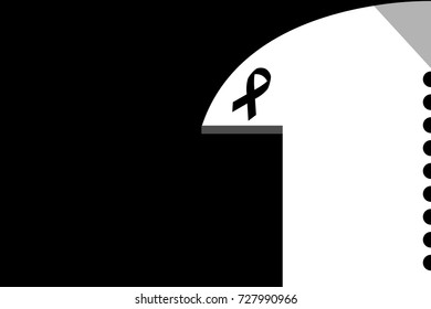 Black bow With shirts commemorate vector