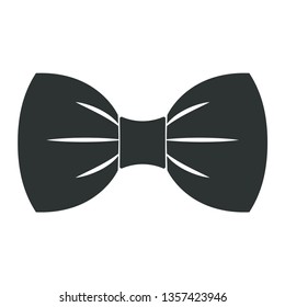 Black bow silhouette sample vector illustration