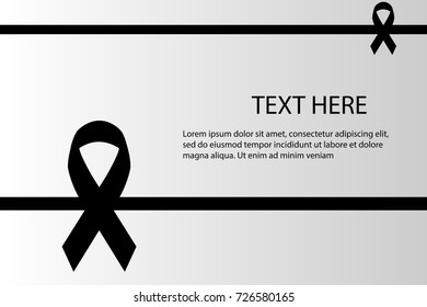 Black bow template text vector