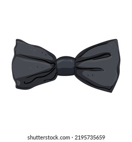 black bow tie cartoon. black bow tie sign. isolated symbol vector illustration