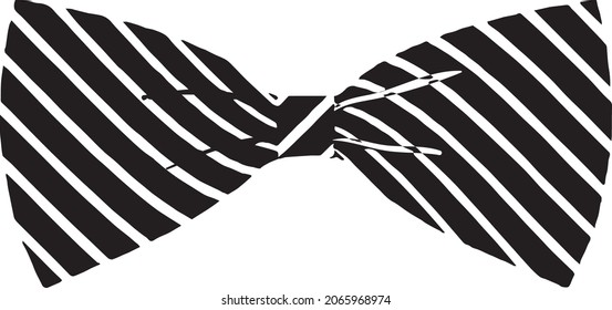 Black bow tie editable illustration vector icon