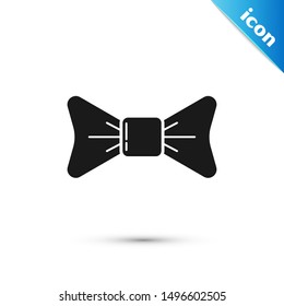 Black Bow tie icon isolated on white background.  Vector Illustration