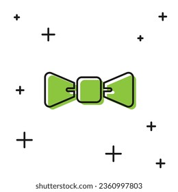 Black Bow tie icon isolated on white background.  Vector