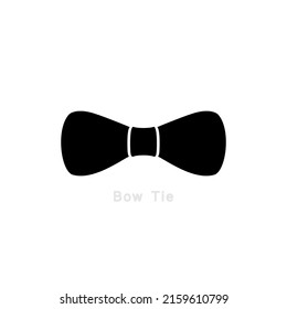 Black bow tie, icon on a white background.