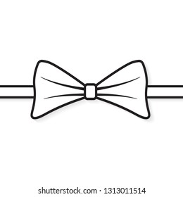 black bow tie icon- vector illustration