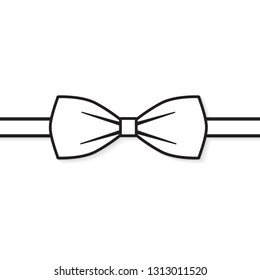 black bow tie icon- vector illustration