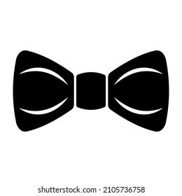 Black bow tie icon vector. Simple icon with men bow tie. Vector Eps 10.