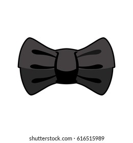 Black bow tie isolated. fashion accessory at ceremony and official event