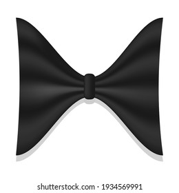 Black bow tie isolated on white background