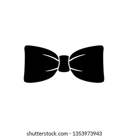 Black bow tie vector icon isolated on white background