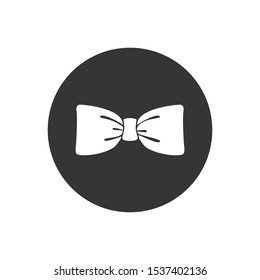 Black bow tie vector icon isolated on white background