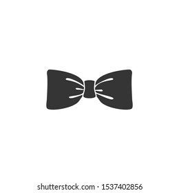 Black bow tie vector icon isolated on white background