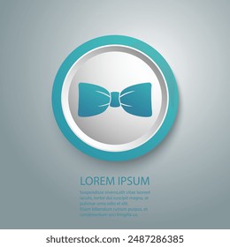 Black bow tie vector icon isolated on white background