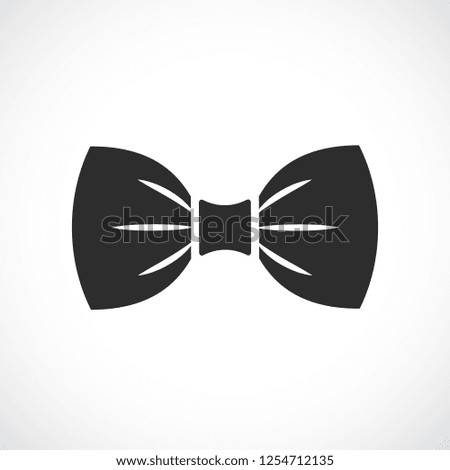 Black bow tie vector icon isolated on white background