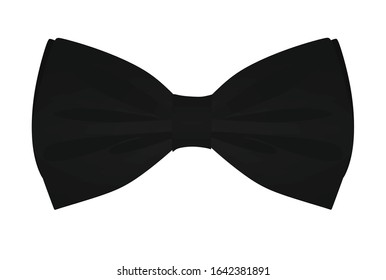 Black  bow tie. vector illustration