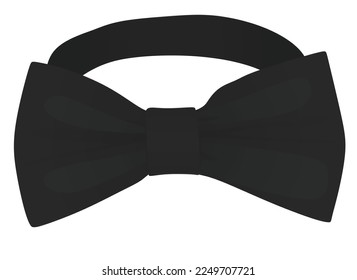 Black  bow tie. vector illustration