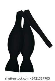 Black bow tie. vector illustration
