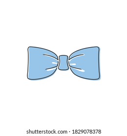 Black bow tie vector line icon isolated on white background