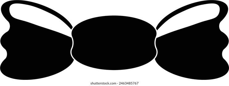 Vector de corbata de lazo negro para hombres
