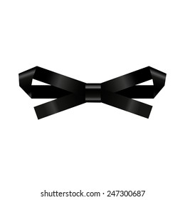 Black bow. vector illustration