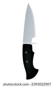 Cuchillo negro. ilustración vectorial