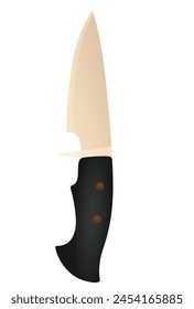 Schwarzes Bowie-Messer. Vektorillustration