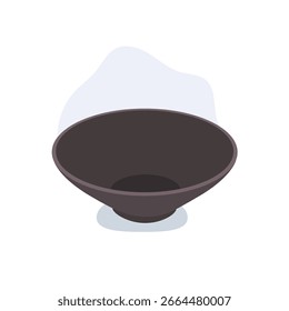 Cuenco negro Vajilla de cerámica vacía Utensilios de cocina minimalista para servir de cocina