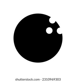 Black bowling ball vector for game design