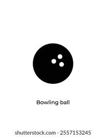 Black Bowling ball vector icon