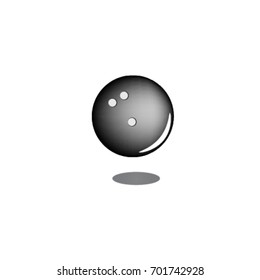 Black Bowling Ball. Vector illustration