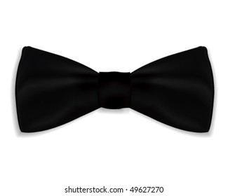  a black bow-tie