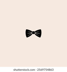 Black bowtie icon flat vector design.