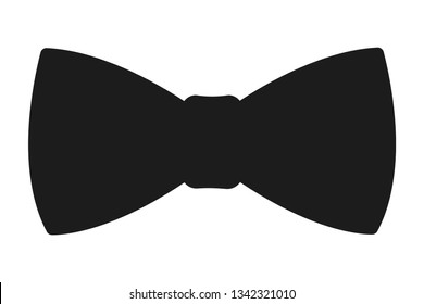 Black bowtie icon. Realistic illustration of black bowtie vector icon for web design.