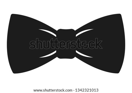 Black bowtie icon. Realistic illustration of black bowtie vector icon for web design.