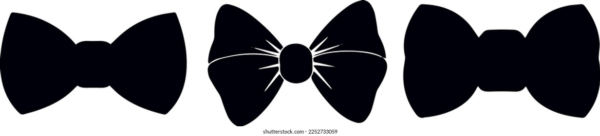 black bowtie icons vector design 