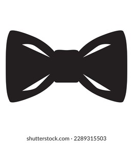 Black bowtie vector cartoon illustration