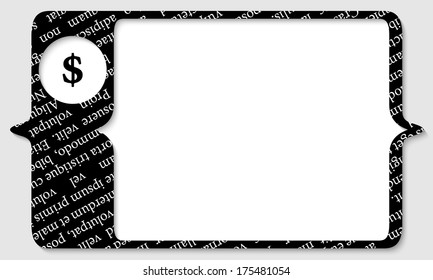 black box for any text with dollar sign