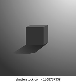 black box by considering the angle of lighting and shadow make the black box look more elegant