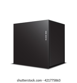 Black box. Cube. Vector illustration.