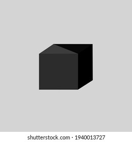 Black box icon vector,3d icon, rendering concept