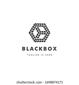 Black Box Logo Icon Template Design Element