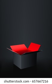 black box on dark