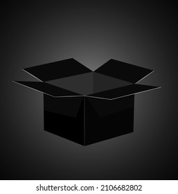 black box on black gray background vector graphics