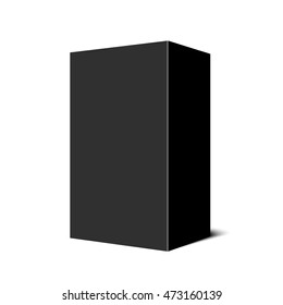 Black box. Package. Pedestal. Vector illustration.