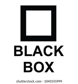 black box sign, vector