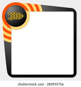 Black box for your text and arrow