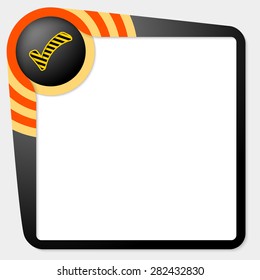Black box for your text and check mark