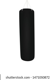 Black boxing bag. vector illustration